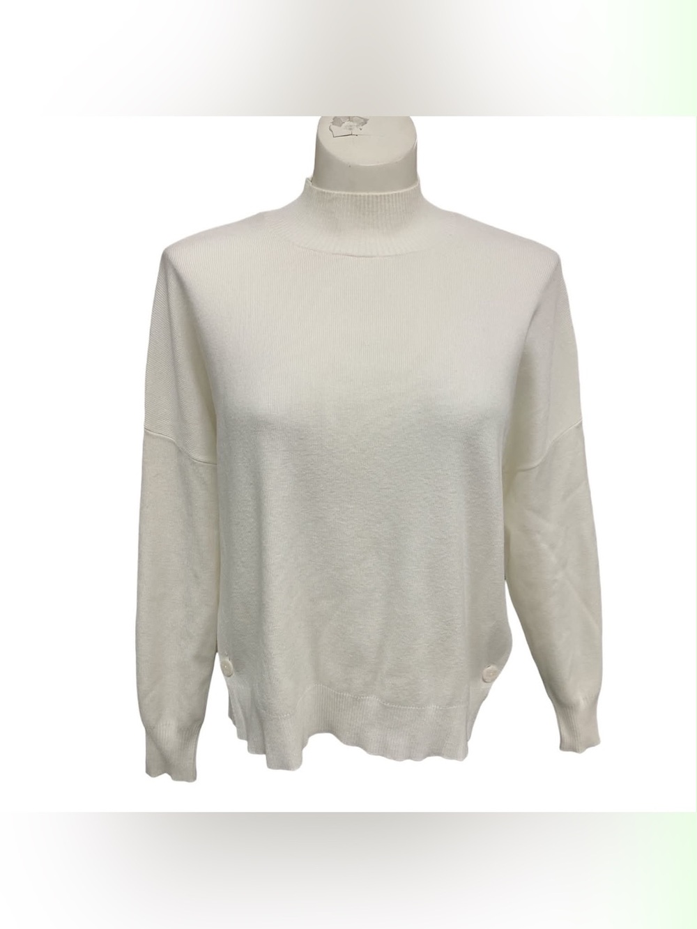 bishop + young Cream Mock Neck Sweater Size M